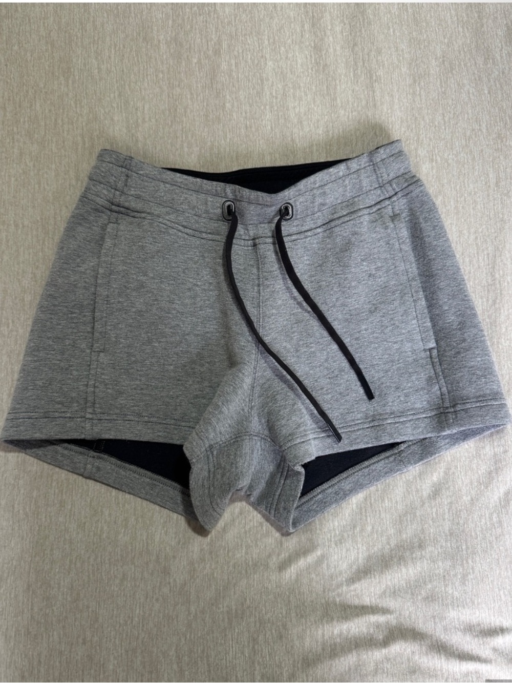 Lululemon NTS Short 3” Heathered Medium Grey Black Size 2